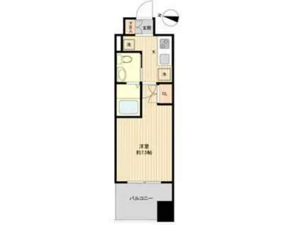 レジディア仙台上杉(1K/8階)の間取り写真