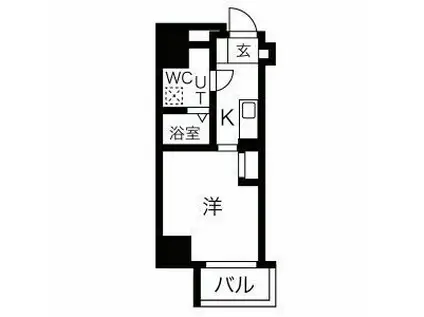 UーRO昭和南通(1K/5階)の間取り写真