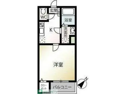 MQUARTO柏(1K/3階)の間取り写真