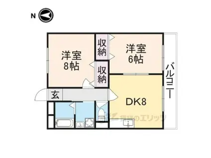 リヴィエール(2LDK/3階)の間取り写真