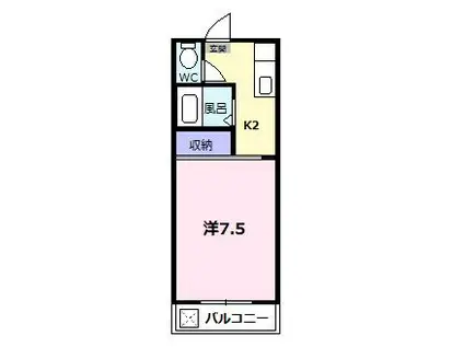 マイハウスあつみ(1K/3階)の間取り写真