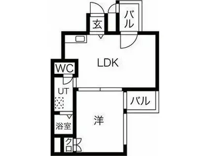 STATION VIEW 加納(1LDK/7階)の間取り写真