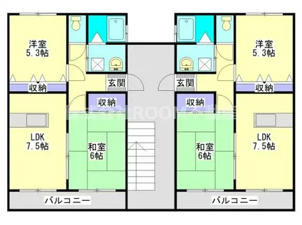 フォレストヒル(2LDK/2階)の間取り写真
