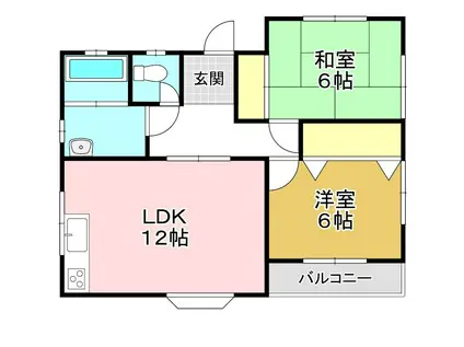 レゼンド恵Ⅲ(2LDK/2階)の間取り写真