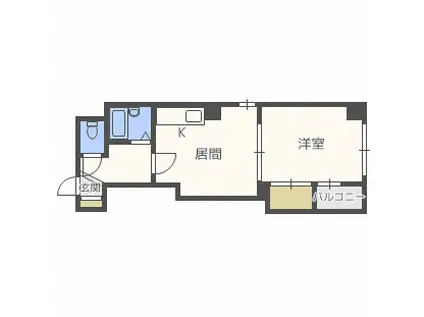 ルイーズSAPPORO(1DK/6階)の間取り写真