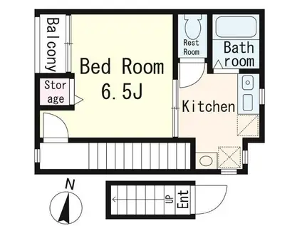 メゾン・ディライト(1K/2階)の間取り写真