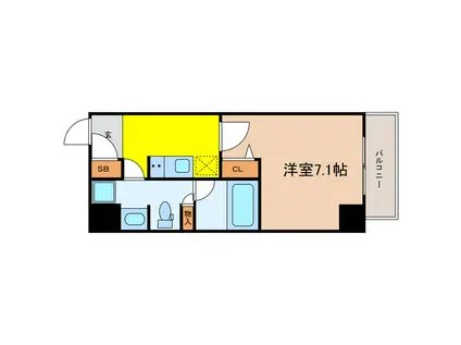 AKASHI ENTEPRISE(1K/8階)の間取り写真