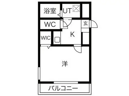 エミネックス熊谷駅前D棟(1K/3階)の間取り写真