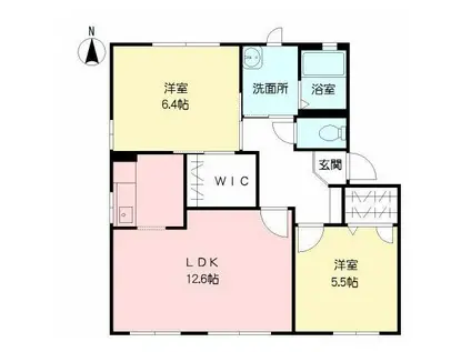 フォーレス木場(2LDK/1階)の間取り写真