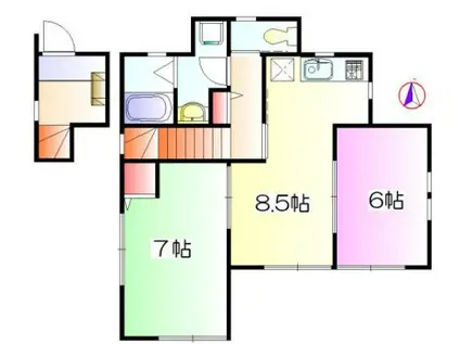 LA FORESTA(2DK/2階)の間取り写真