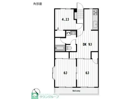 ベル・ビュー松戸(2LDK/3階)の間取り写真