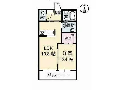 GRANTAGE 下関(1LDK/2階)の間取り写真