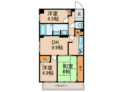 アバンセ六甲パート5(3DK/3階)の間取り写真