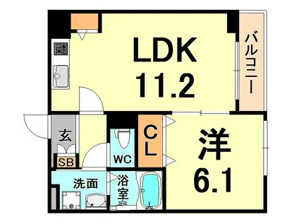 エム・ヴィレッジ3(1LDK/1階)の間取り写真