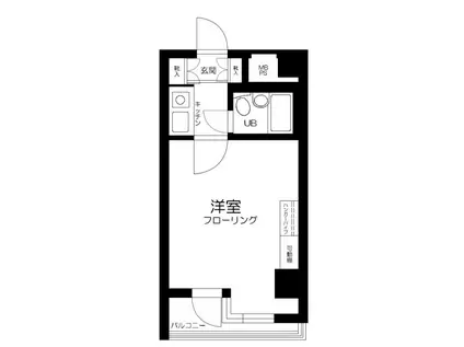 常盤台ダイカンプラザシティ(1K/4階)の間取り写真