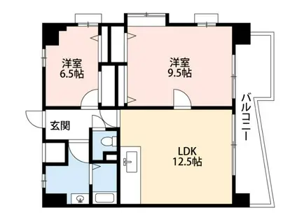 東雲マンション(2LDK/5階)の間取り写真