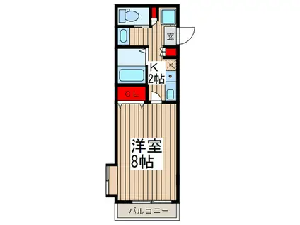 コンフォートマンション仲町第2(1K/3階)の間取り写真
