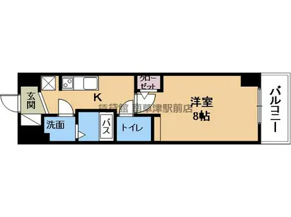 KDXレジデンス南草津(1K/6階)の間取り写真