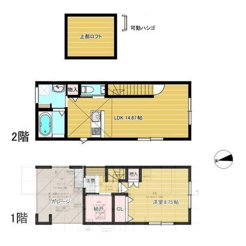 エアリクス(1SLDK/1階)の間取り写真