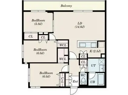 S-RESIDENCE神宮前(3LDK/3階)の間取り写真