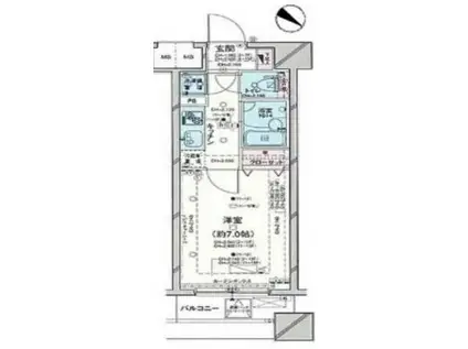 パレステュディオ池袋駅前(1K/8階)の間取り写真