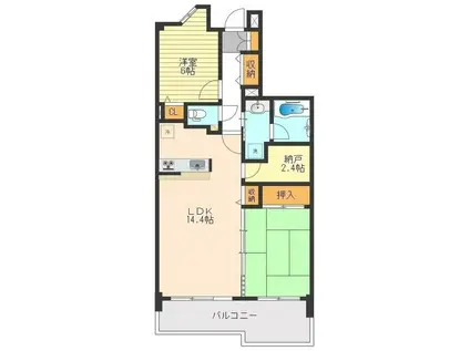 ライオンズマンション南浦和第3(2SLDK/2階)の間取り写真