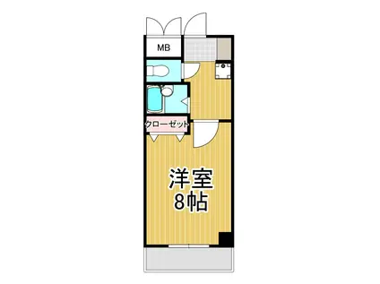 ラポール今津(1K/5階)の間取り写真