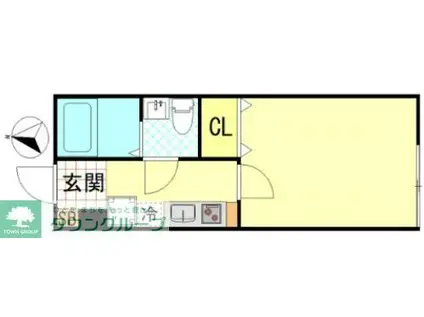 CFジオーレ大師駅前(1K/3階)の間取り写真