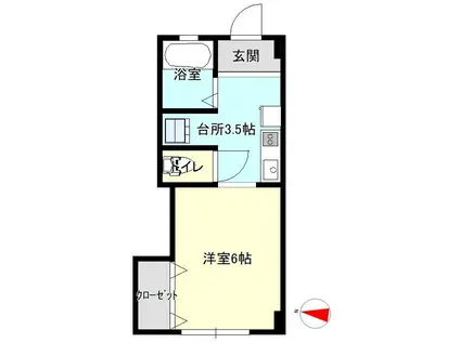 スターハウス(1K/1階)の間取り写真