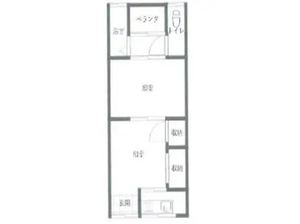 石田文化(2K/2階)の間取り写真