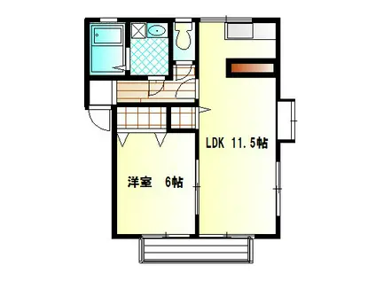 エクセハイム(1LDK/1階)の間取り写真