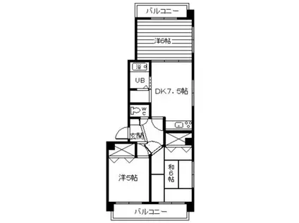 Kハイツ3(3DK/2階)の間取り写真