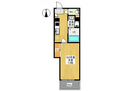 REGALEST 3(1K/3階)の間取り写真