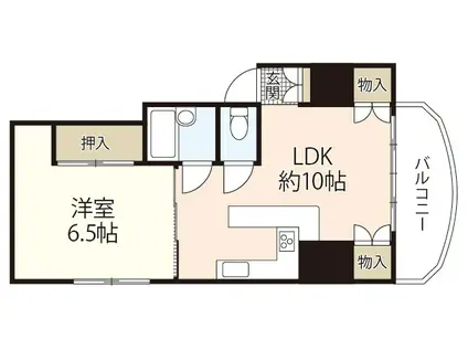 エイトバレー54(1LDK/5階)の間取り写真