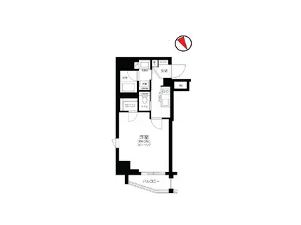 ZOOM白金高輪(1K/5階)の間取り写真