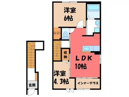 レジェンド ユー(2LDK/2階)の間取り写真
