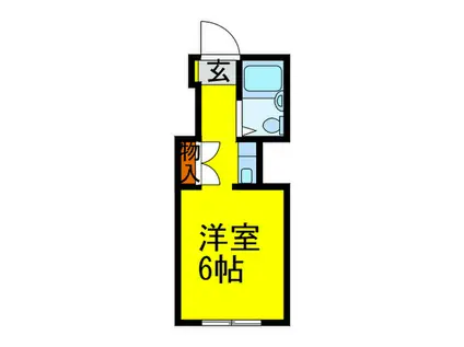 吉田アバンギャルド(ワンルーム/1階)の間取り写真