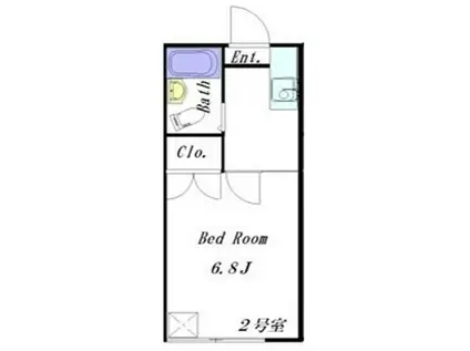 カーサ方南(ワンルーム/1階)の間取り写真