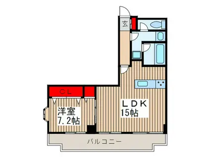 シャトーソレイユ(1LDK/3階)の間取り写真