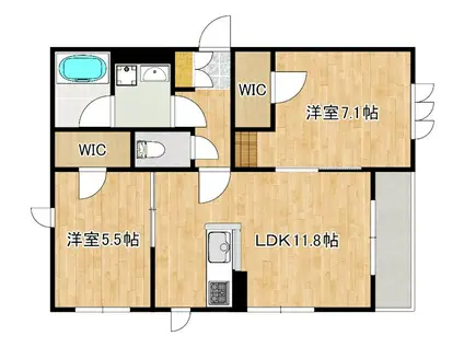 ハイツラベンダー(2LDK/2階)の間取り写真