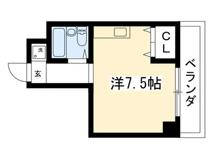 メゾン雪紫(1K/3階)の間取り写真