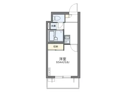 レオパレスオゥル(1K/2階)の間取り写真