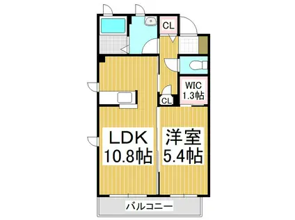 ファーストヴィラーチェ(1LDK/1階)の間取り写真
