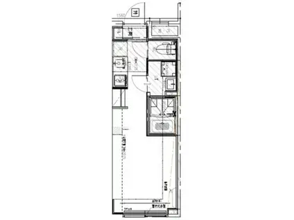 フラシア亀戸II(1K/1階)の間取り写真