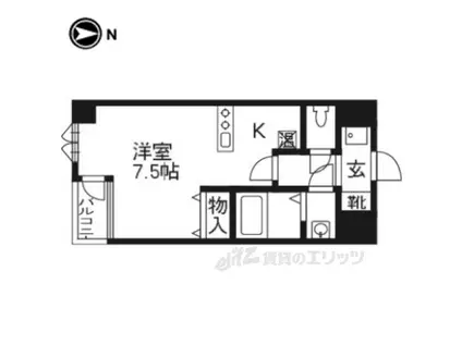 CASA FLUENTE(1K/4階)の間取り写真
