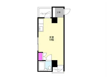 KAWANO SHIMOKITA サウス(ワンルーム/4階)の間取り写真