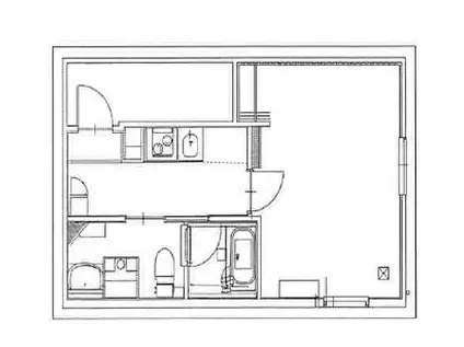 デュオメゾン門前仲町(1K/2階)の間取り写真