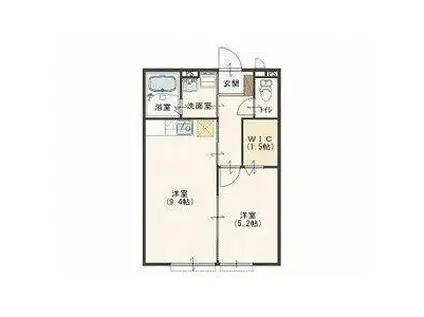 パルコート(1LDK/1階)の間取り写真