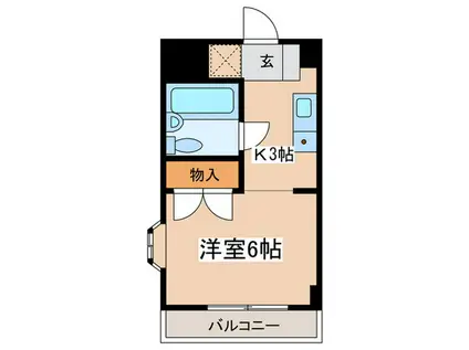 ステップイン88(1K/2階)の間取り写真