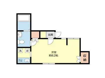 CASA PORTO(1K/1階)の間取り写真